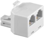 RJ11 (m) - 2x RJ11 (v) telefoon splitter / wit