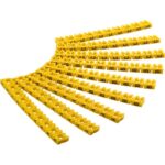 Goobay markeerclips (A-B-C) voor kabels - 3,8 - 5,9 mm - 90 stuks / geel