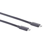 USB-C naar USB-C kabel - USB4 (tot 40 Gbit/s) - PD tot 100W - video tot 8K 60Hz / zwart - 0,75 meter