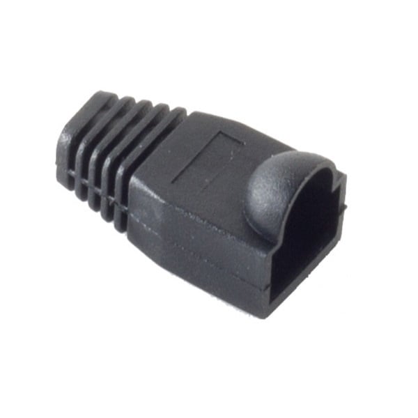 RJ45 netwerkplug huls | kabel tot 6,3mm | 1 stuk | zwart