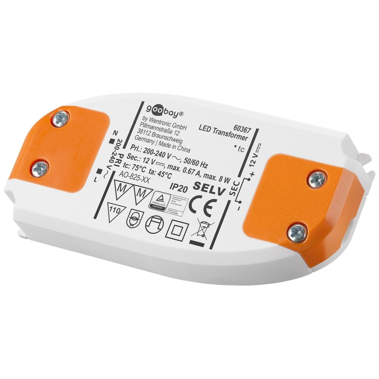 Goobay LED-transformator | 12V DC | 8W | IP20