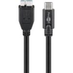 Goobay Micro USB - USB-C kabel | USB3.0 5 Gbps | 15W | | zwart (meerdere lengtes)