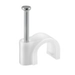 Kabelklemmen met spijker voor kabels tot 16mm - 100 stuks / wit