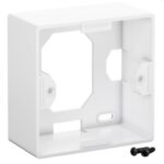 Wandcontactdoos opbouwrand | 4 kabel-uitgangen | wit (RAL9003)