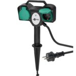 Goobay IP44 outdoor stekkerdoos | 2 contacten | afstandsbediening | grondpin | 2 meter