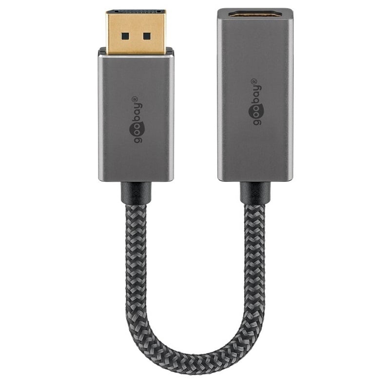 Goobay Plus DisplayPort - HDMI adapter | 8K 60Hz | 0,20 meter