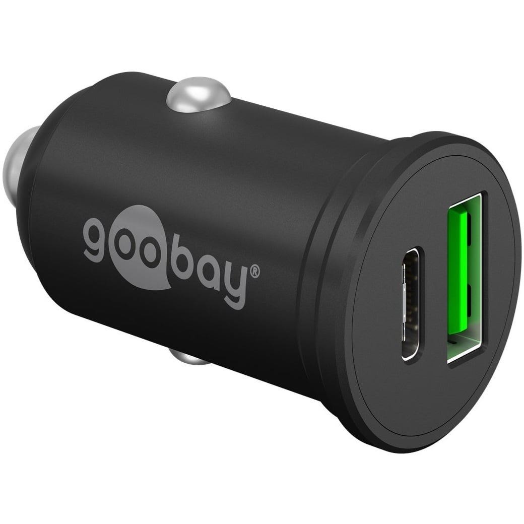 Goobay USB autolader | USB-C PD en USB-A QC | 45W