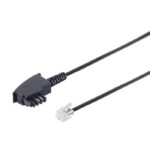 TAE-F - RJ11 telecom kabel | universeel (oud + nieuw) | zwart | 15 meter