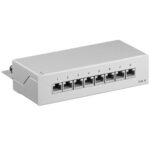 Goobay CAT6 Gigabit Desktop patchpaneel 1U met 8 poorten - afgeschermd / (meerdere kleuren)