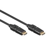 Goobay HDMI kabel | 360° roteerbaar | HDMI2.0 | 4K 60Hz + HDR | | zwart (meerdere lengtes)