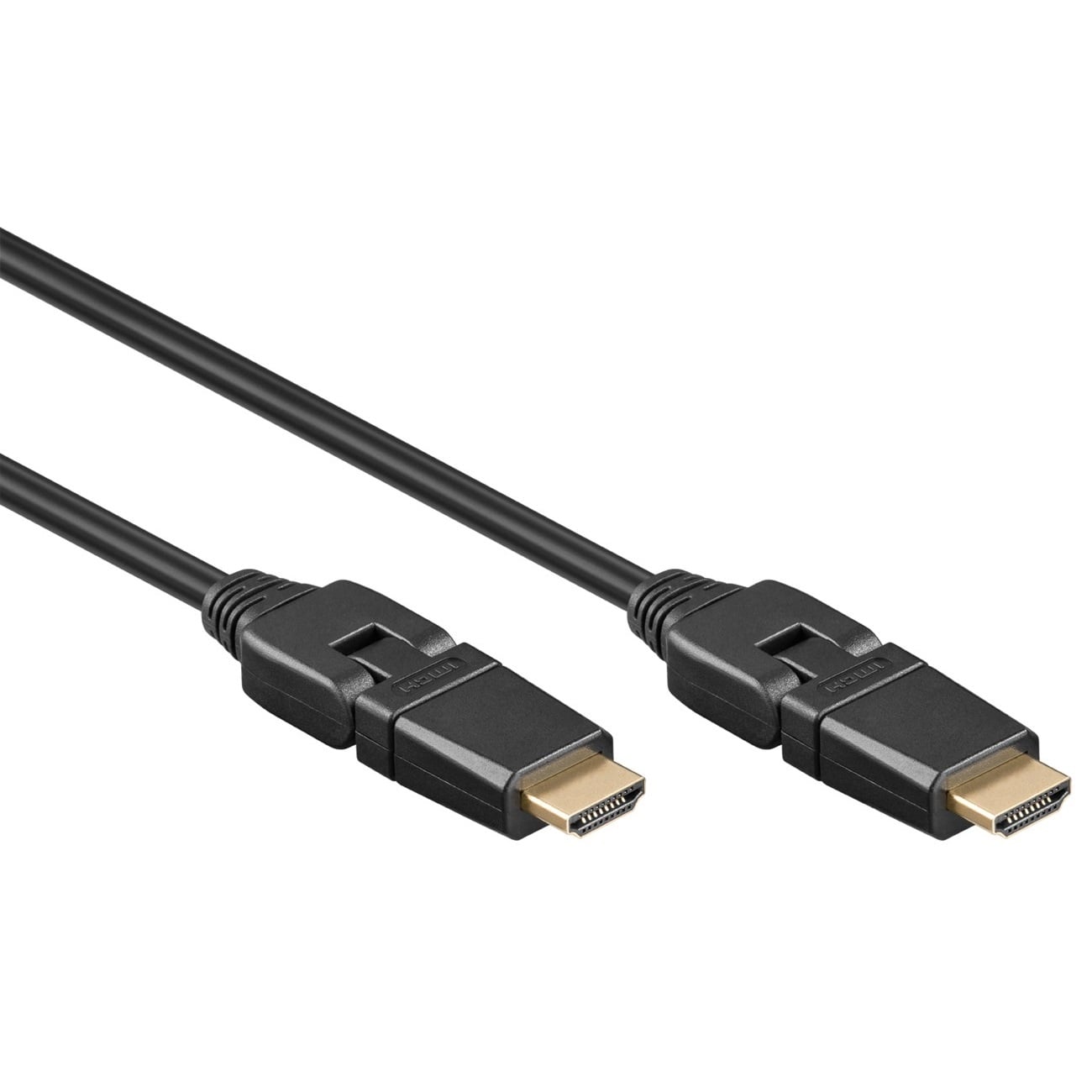 Goobay HDMI kabel | 360° roteerbaar | HDMI2.0 | 4K 60Hz + HDR | | zwart (meerdere lengtes)