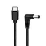 Goobay USB-C - DC plug haaks kabel | 5,5 x 2,5mm | max. 5V/3A (15W) | | zwart (meerdere lengtes)
