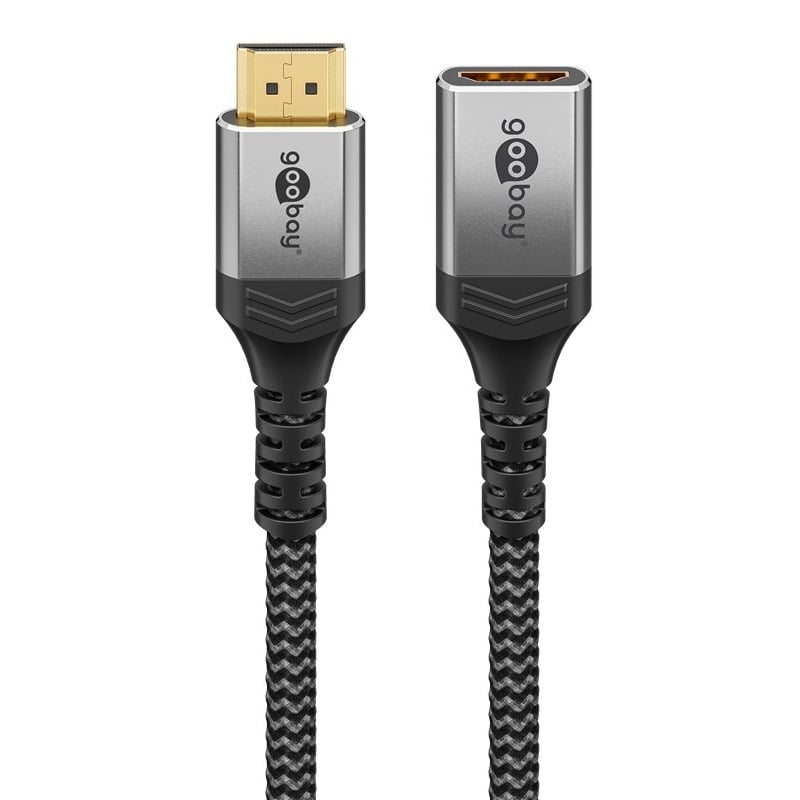 Goobay Plus HDMI verlengkabel | HDMI2.1 (8K 60Hz + HDR) | zwart (meerdere lengtes)