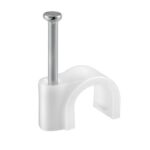 Kabelklemmen met spijker voor kabels tot 7mm - 100 stuks / wit