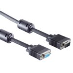 Premium VGA monitor verlengkabel met ferriet kernen - CCS aders / zwart - 3 meter