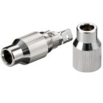 Verbindingsadapter voor 2 coaxkabels / metaal