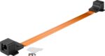 UTP CAT5 Fast Ethernet RJ45 deur/raam adapter / oranje - 0,50 meter