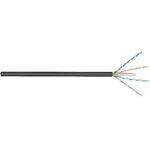 U/UTP CAT6 Gigabit outdoor netwerkkabel met vaste aders - AWG23 / zwart - 100 meter