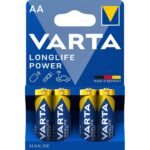 Varta AA (LR6) Longlife Power batterijen - 4 stuks in blister