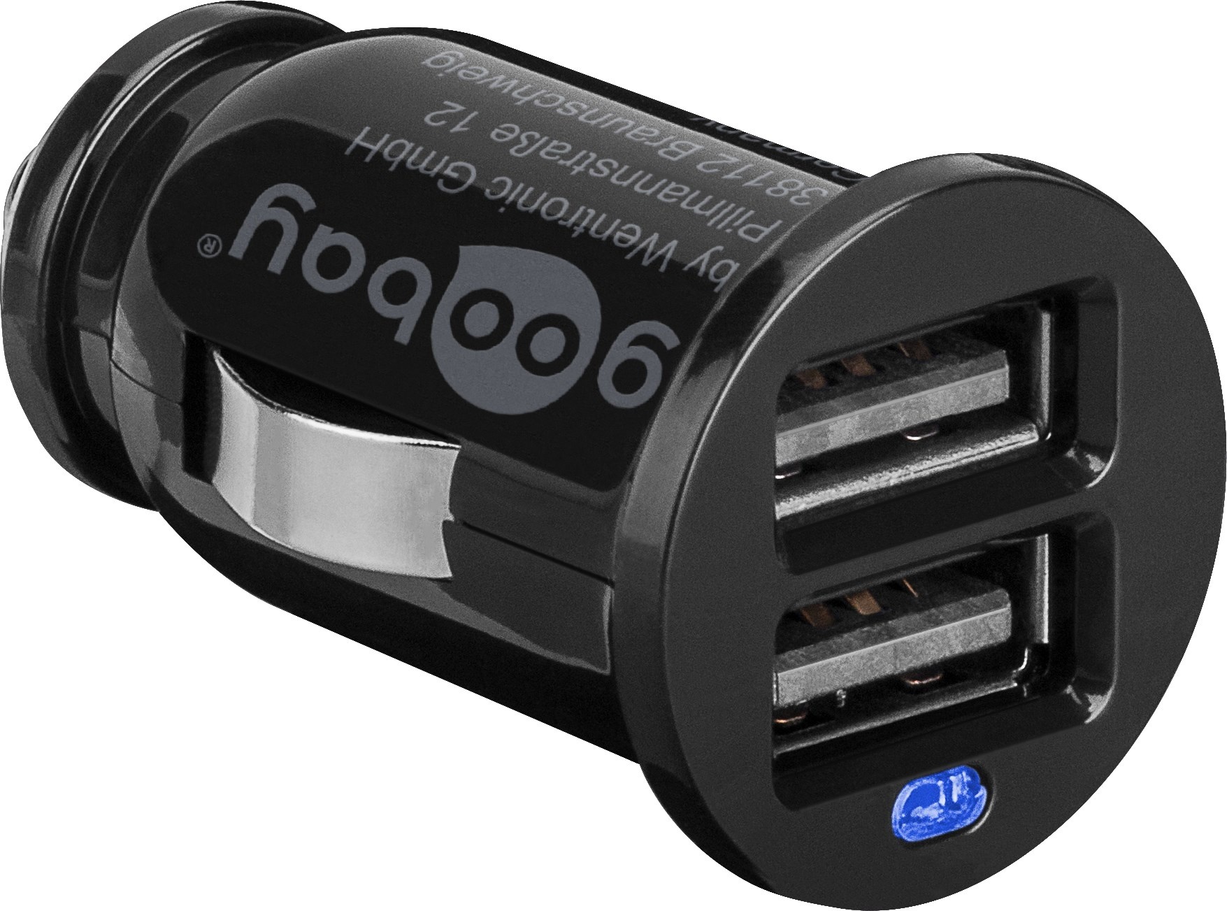 Goobay USB autolader met 2 poorten - 2,1A / zwart