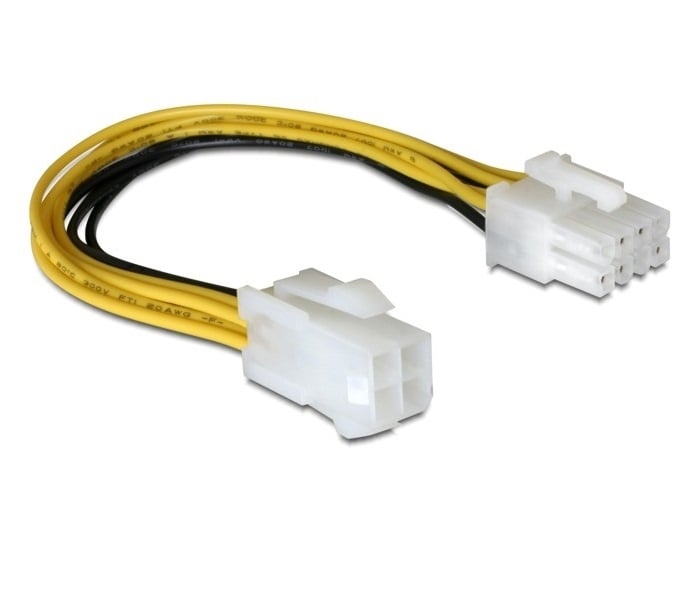 ATX12V P4 (v) - EPS12V 8-pins (m) voedingskabel - 0,20 meter
