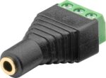 3,5mm Jack (v) Terminal Block - verguld - 3-polig / stereo