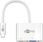 USB-C naar VGA en USB-C PD adapter met DP Alt Mode (1920 x 1200) / wit - 0,15 meter