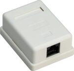 CAT6 Gigabit netwerk uitvoerdoos/montagedoos met 1 RJ45 poort / wit