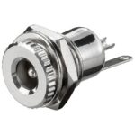 Soldeerbare vrouwelijke DC inbouw-connector 2,1mm voor paneelmontage