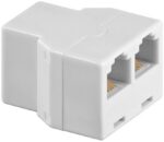 RJ12 (v) - 2x RJ12 (v) telefoon splitter / wit