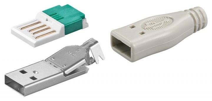 USB2.0 - USB-A (m) connector - toolless