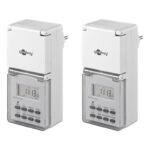Goobay tijdschakelklok set van 2 stuks - digitaal (10 programma's per week) - voor buiten (IP44) / wit