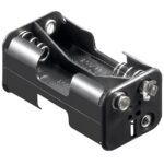 Batterijhouder voor 4 AA-batterijen - push-on bevestiging - versie 2