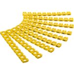 Goobay markeerclips (A-B-C) voor kabels - 5,6 - 7,4 mm - 90 stuks / geel