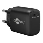 Goobay thuislader met 1 USB-C PD poort - 25W / zwart