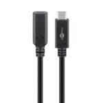 USB-C verlengkabel | USB3.1 10 Gbps | PD 60W | zwart | 1 meter