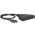 Goobay HDMI schakelaar 3 naar 1 - HDMI1.4 (4K 30Hz) / zwart - 0,50 meter