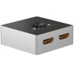 Goobay bi-directionele HDMI schakelaar 2 naar 1 / 1 naar 2 - HDMI2.0 (4K 60Hz + HDR) / zilver