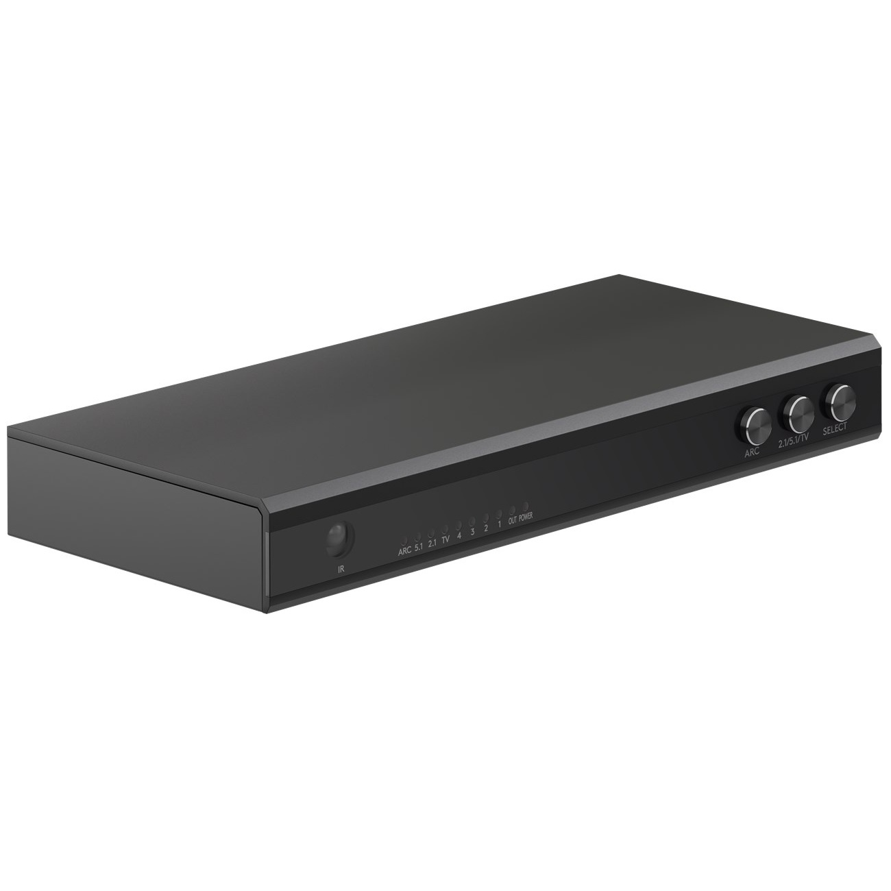 Goobay HDMI schakelaar 4 naar 1 met audio extractor en ARC converter - HDMI2.0 (4K 60Hz + HDR) / zwart