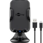 Goobay draadloze autolader met houder voor smartphones / zwart