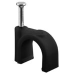 Goobay kabelklemmen met spijker | max. 12mm | 100 stuks | zwart