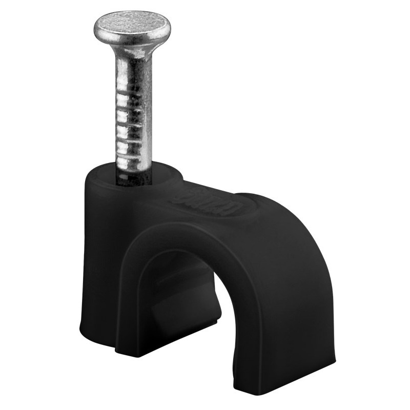 Goobay kabelklemmen met spijker | max. 6mm | 100 stuks | zwart