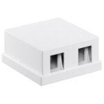 Uitvoerdoos | voor 2 Keystone modules | wit