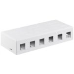 Uitvoerdoos | voor 6 Keystone modules | wit