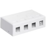 Uitvoerdoos | voor 4 Keystone modules | wit