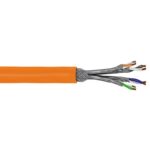SFTP CAT7a netwerkkabel | vaste aders | AWG23 | LSZH | oranje | 50 meter