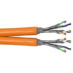 SFTP CAT7a duplex netwerkkabel | vaste aders | AWG23 | LSZH | oranje | 50 meter