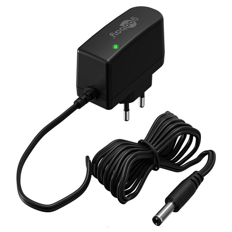 Goobay voedingsadapter | 12V DC | 0,6A | 7,2W | 5,5 x 2,5mm | 1,8 meter
