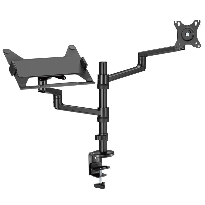Goobay Pro bureaubeugel voor monitoren tot 32 inch en notebooks tot 17,3 inch | full motion