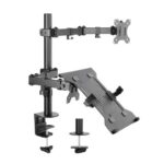 Goobay bureaubeugel voor monitoren tot 32 inch en notebooks tot 15,6 inch | full motion